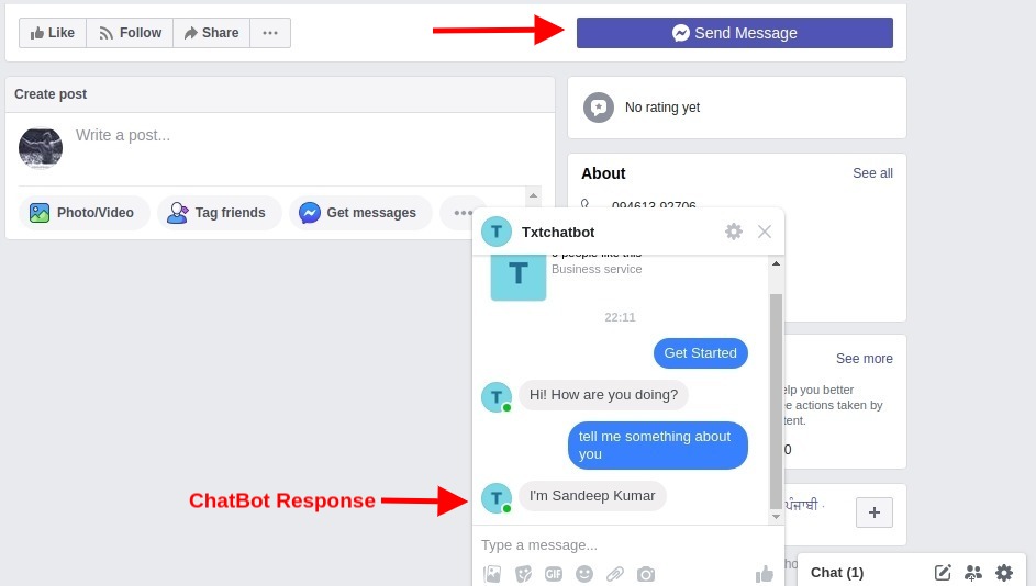 Facebook Messenger Chatbot