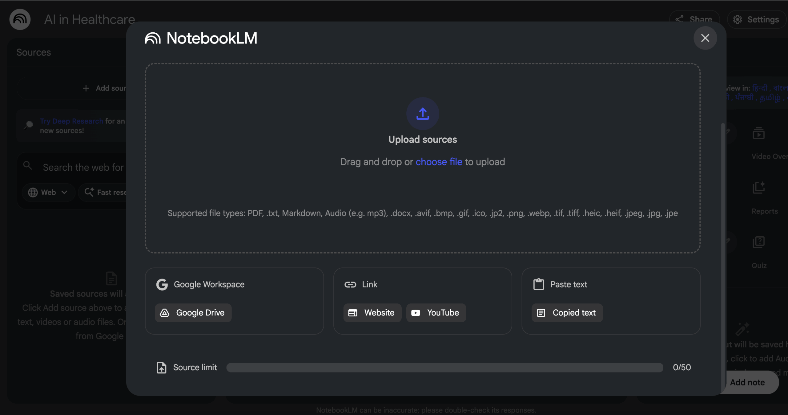 upload your source doc