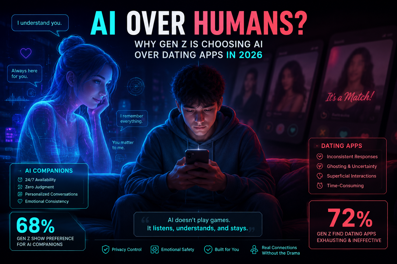 Why Gen Z is Choosing AI Over Dating Apps