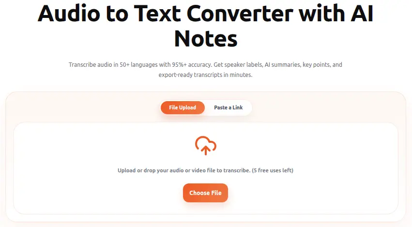 Audio to Text Converter with AI