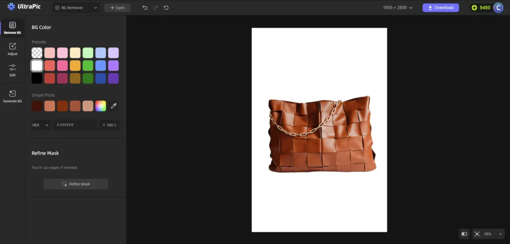 Review & Download the Edited Image