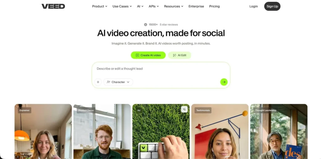 Veed AI Best for UGC-Style Agent Workflows