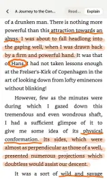 An explanation remains connected to the relevant lines rather than moving the reader to a separate app