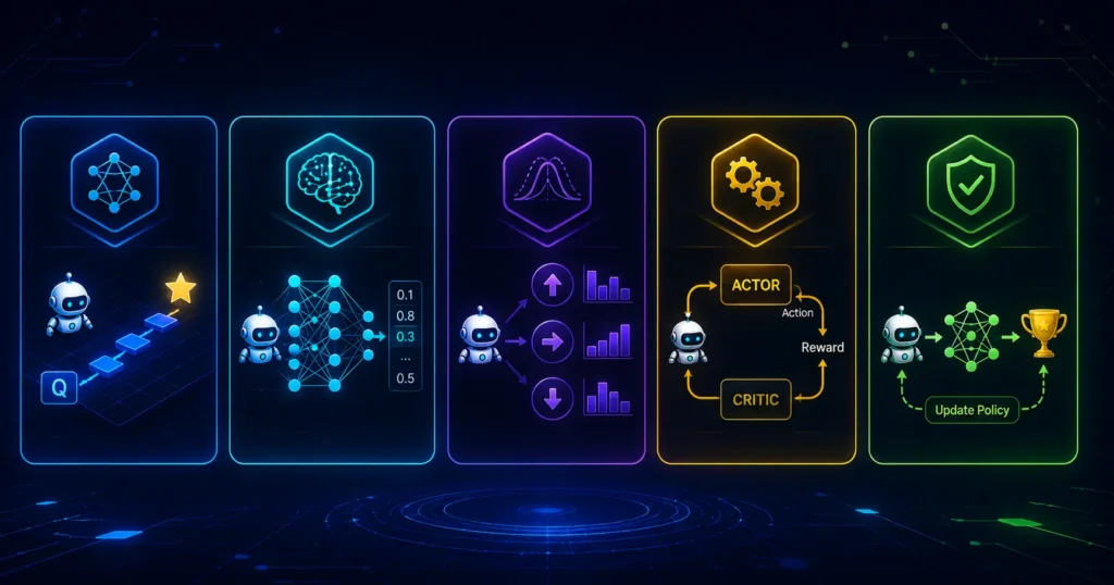 Popular Reinforcement Learning Algorithms
