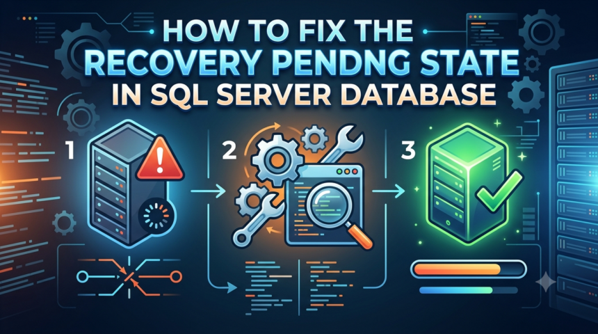 How to Fix Recovery Pending State in SQL Server Database A Guide