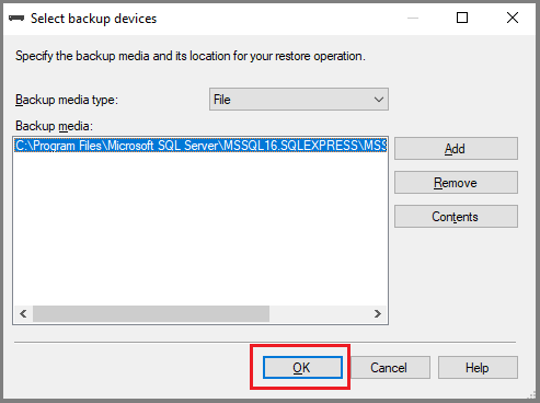 Select backup devices